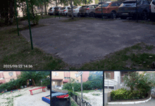 Покраска забора, детской площадки, урн, пандуса на придомовой территории МКД по адресу улица Баумана 31 корпус 2 | 22 августа 2025 года